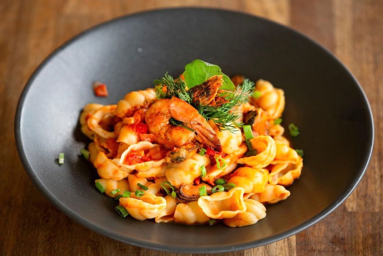 Fresh seafood dish at Crimson Reach restaurant